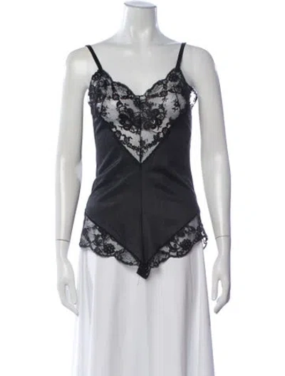 Pre-owned Pucci Vintage Late 1970's - Early 1980's Top In Black