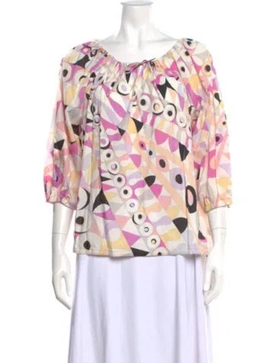 Pre-owned Pucci Vintage Late 1980's - Early 1990's Blouse In Multi