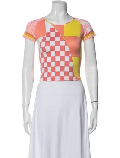Pre-owned Pucci Vintage Late 1980's - Early 1990's Top In Pink