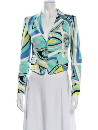 Pre-owned Pucci Vintage Late 1990's - Early 2000's Blazer In Blue