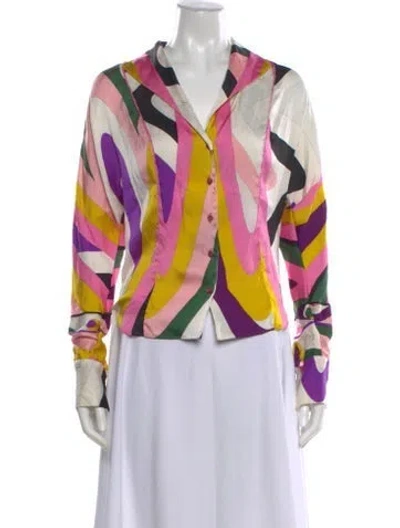 Pre-owned Pucci Vintage Late 1990's - Early 2000's Blouse In Pink
