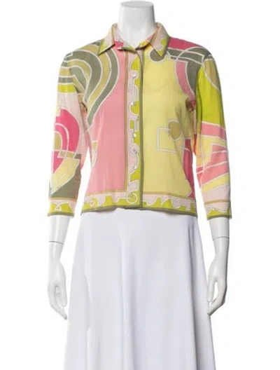 Pre-owned Pucci Vintage Late 1990's - Early 2000's Button-up Top In Multi