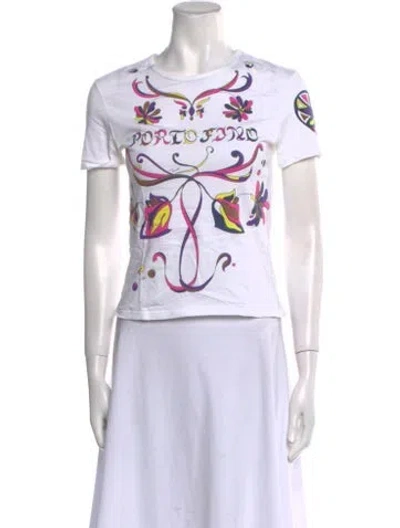 Pre-owned Pucci Vintage Late 1990's - Early 2000's T-shirt In White