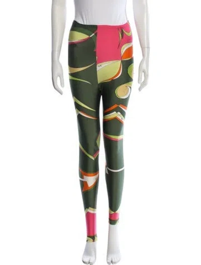Pre-owned Pucci Vintage Leggings Pants In Green