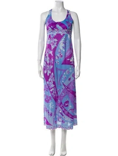 Pre-owned Pucci Vintage Long Dress In Blue