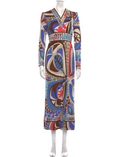 Pre-owned Pucci Vintage Long Dress In Blue