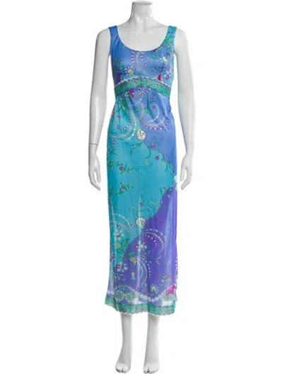 Pre-owned Pucci Vintage Long Dress In Blue