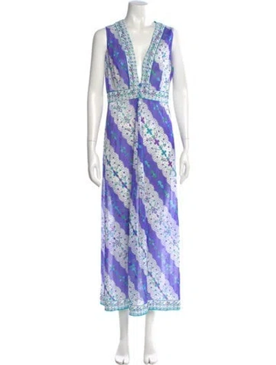 Pre-owned Pucci Vintage Long Dress In Blue