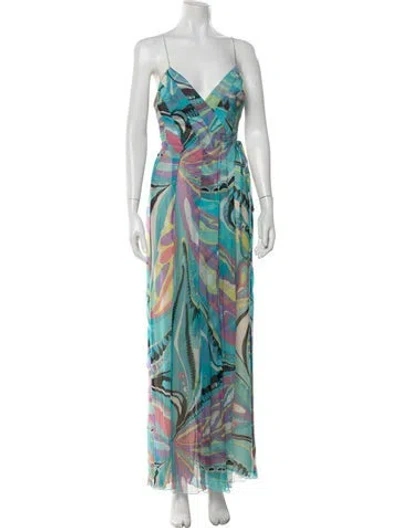 Pre-owned Pucci Vintage Long Dress In Blue