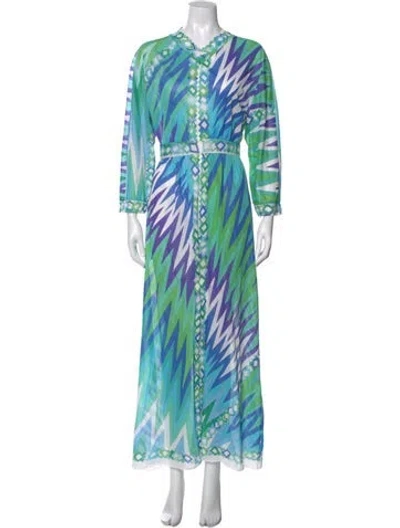 Pre-owned Pucci Vintage Long Dress In Blue