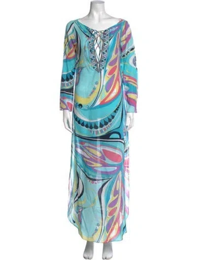 Pre-owned Pucci Vintage Long Dress In Blue