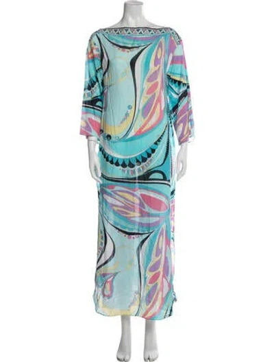 Pre-owned Pucci Vintage Long Dress In Blue