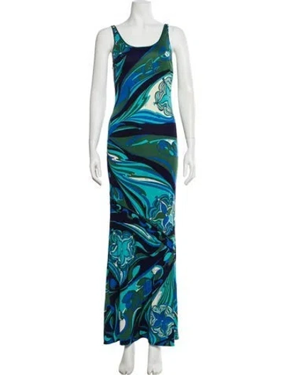 Pre-owned Pucci Vintage Long Dress In Multi