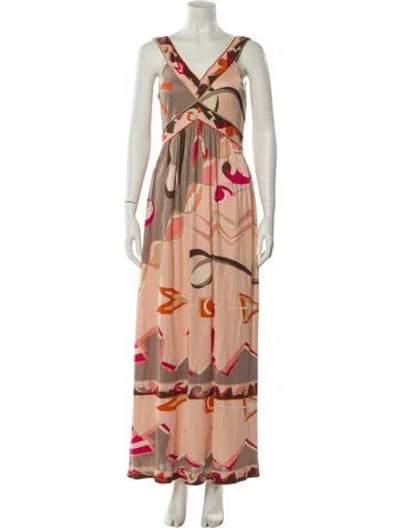 Pre-owned Pucci Vintage Long Dress In Orange