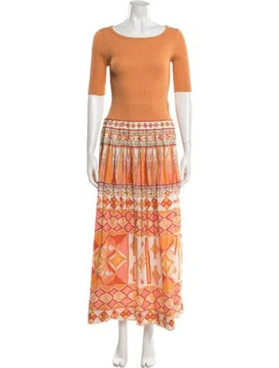 Pre-owned Pucci Vintage Long Dress In Orange