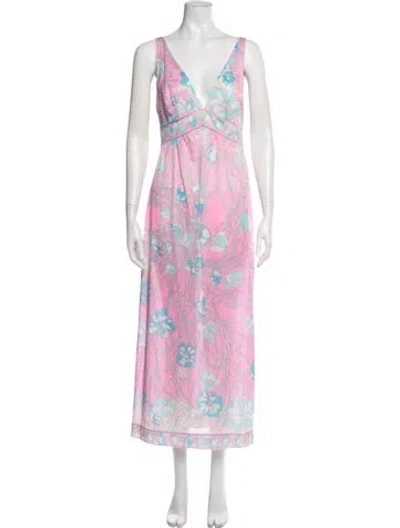 Pre-owned Pucci Vintage Long Dress In Pink