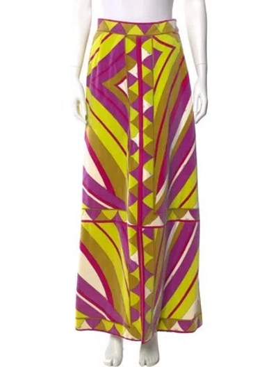 Pre-owned Pucci Vintage Long Skirt In Multi