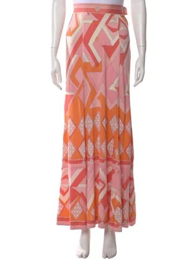 Pre-owned Pucci Vintage Long Skirt In Multi