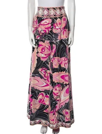 Pre-owned Pucci Vintage Long Skirt In Pink
