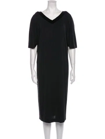 Pre-owned Pucci Vintage Midi Length Dress In Black