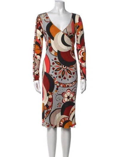 Pre-owned Pucci Vintage Midi Length Dress In Black