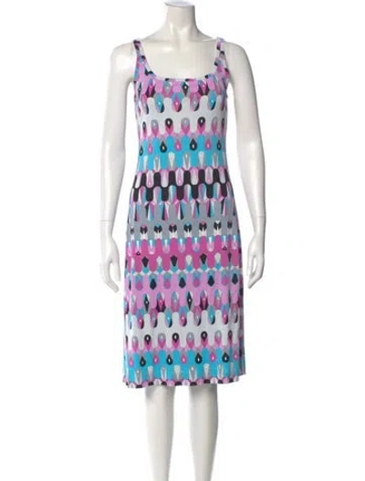 Pre-owned Pucci Vintage Midi Length Dress In Blue
