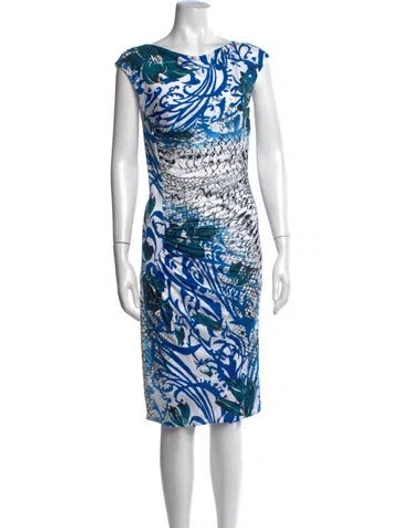 Pre-owned Pucci Vintage Midi Length Dress In Blue