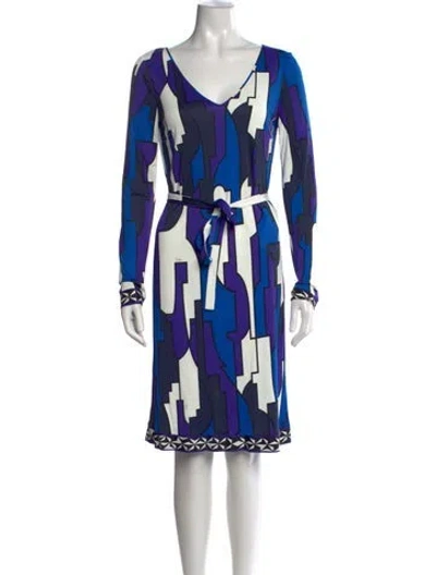Pre-owned Pucci Vintage Midi Length Dress In Blue
