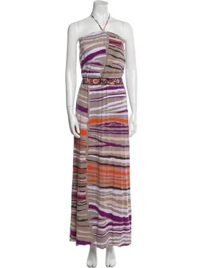 Pre-owned Pucci Vintage Midi Length Dress In Brown