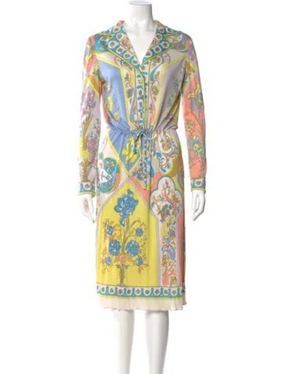 Pre-owned Pucci Vintage Midi Length Dress In Multi