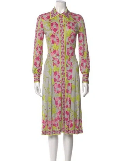 Pre-owned Pucci Vintage Midi Length Dress In Multi