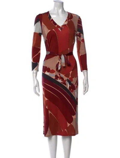 Pre-owned Pucci Vintage Midi Length Dress In Multi