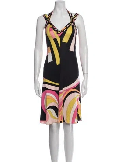 Pre-owned Pucci Vintage Midi Length Dress In Multicolor