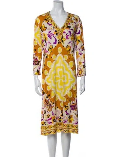 Pre-owned Pucci Vintage Midi Length Dress In Neutral