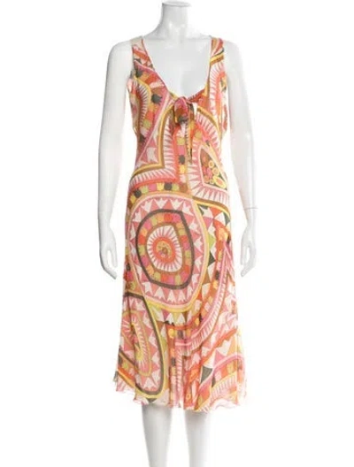 Pre-owned Pucci Vintage Midi Length Dress In Neutral
