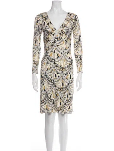 Pre-owned Pucci Vintage Midi Length Dress In Neutrals
