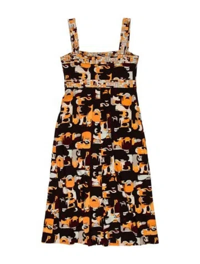 Pre-owned Pucci Vintage Midi Length Dress In Orange