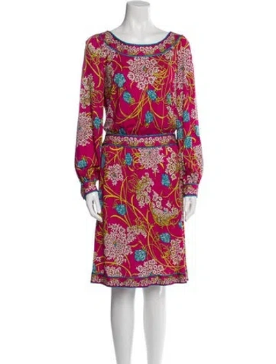 Pre-owned Pucci Vintage Midi Length Dress In Pink
