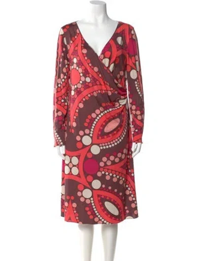 Pre-owned Pucci Vintage Midi Length Dress In Pink