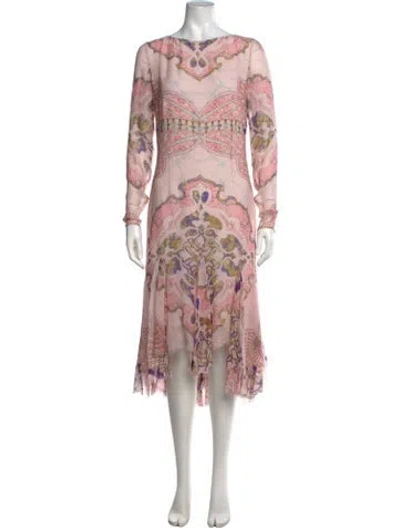 Pre-owned Pucci Vintage Midi Length Dress In Pink