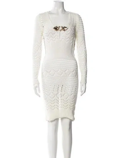 Pre-owned Pucci Vintage Midi Length Dress In White