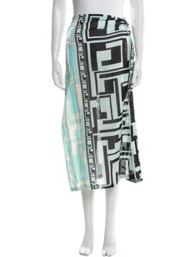 Pre-owned Pucci Vintage Midi Length Skirt In Blue