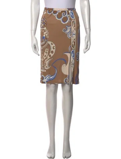 Pre-owned Pucci Vintage Midi Length Skirt In Neutral