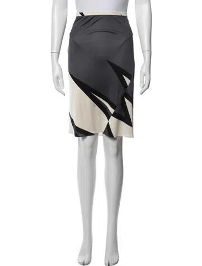 Pre-owned Pucci Vintage Midi Length Skirt In White