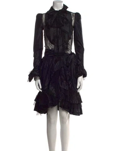 Pre-owned Pucci Vintage Mini Dress In Black