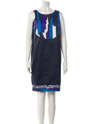 Pre-owned Pucci Vintage Mini Dress In Blue