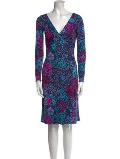 Pre-owned Pucci Vintage Mini Dress In Blue