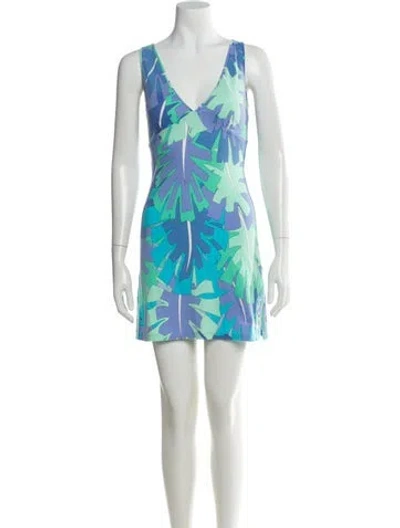 Pre-owned Pucci Vintage Mini Dress In Blue