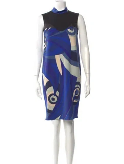 Pre-owned Pucci Vintage Mini Dress In Blue