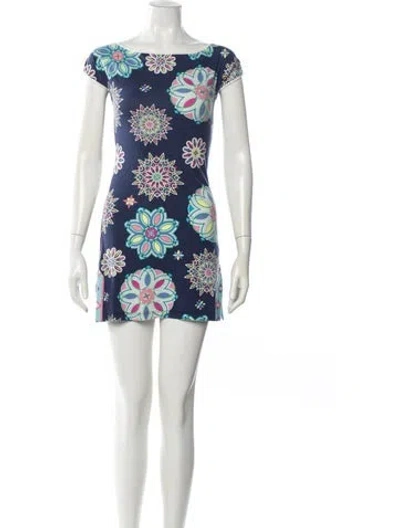 Pre-owned Pucci Vintage Mini Dress In Blue